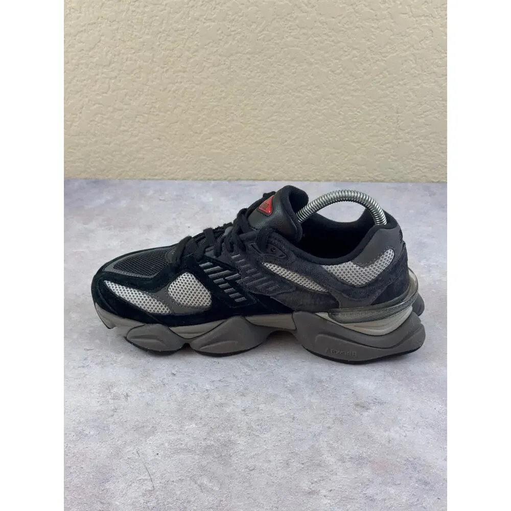 New Balance 9060 Black Castlerock/Rain Cloud U9060BLK Suede Low Wmns 8 Mens 6.5